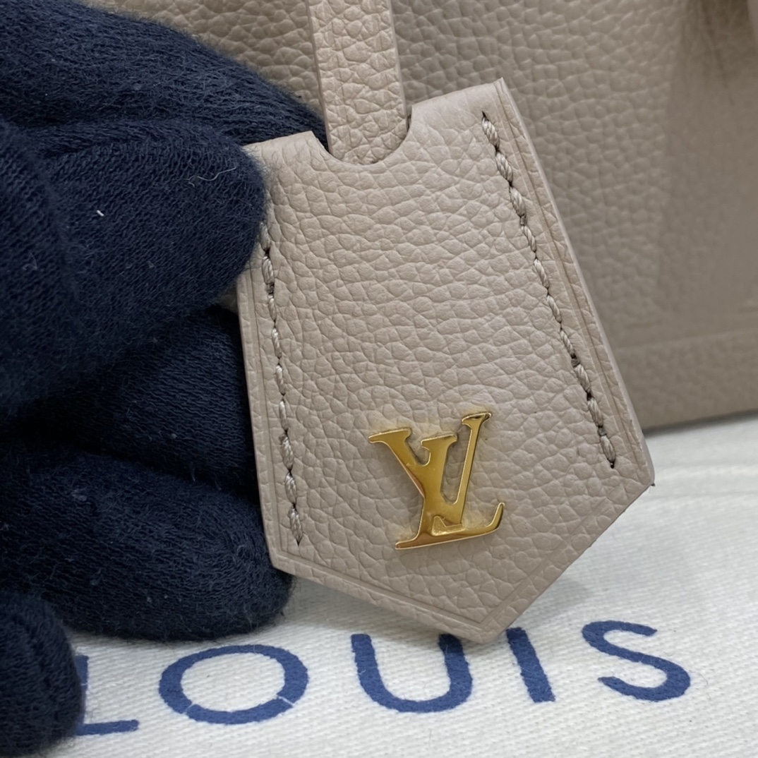 Louis Vuitton VANITY PM Handbag Monogram Empreinte M45608 Tourterelle Beige